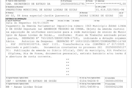 emendas Anderson Teodoro Águas Lindas